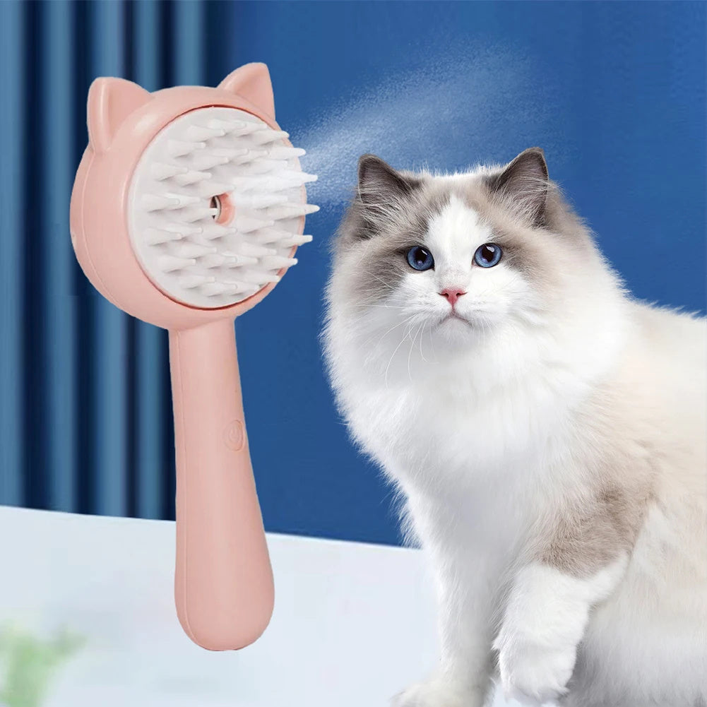Hair Cleaning Brush With Mist Multifunctional For Pet Grooming