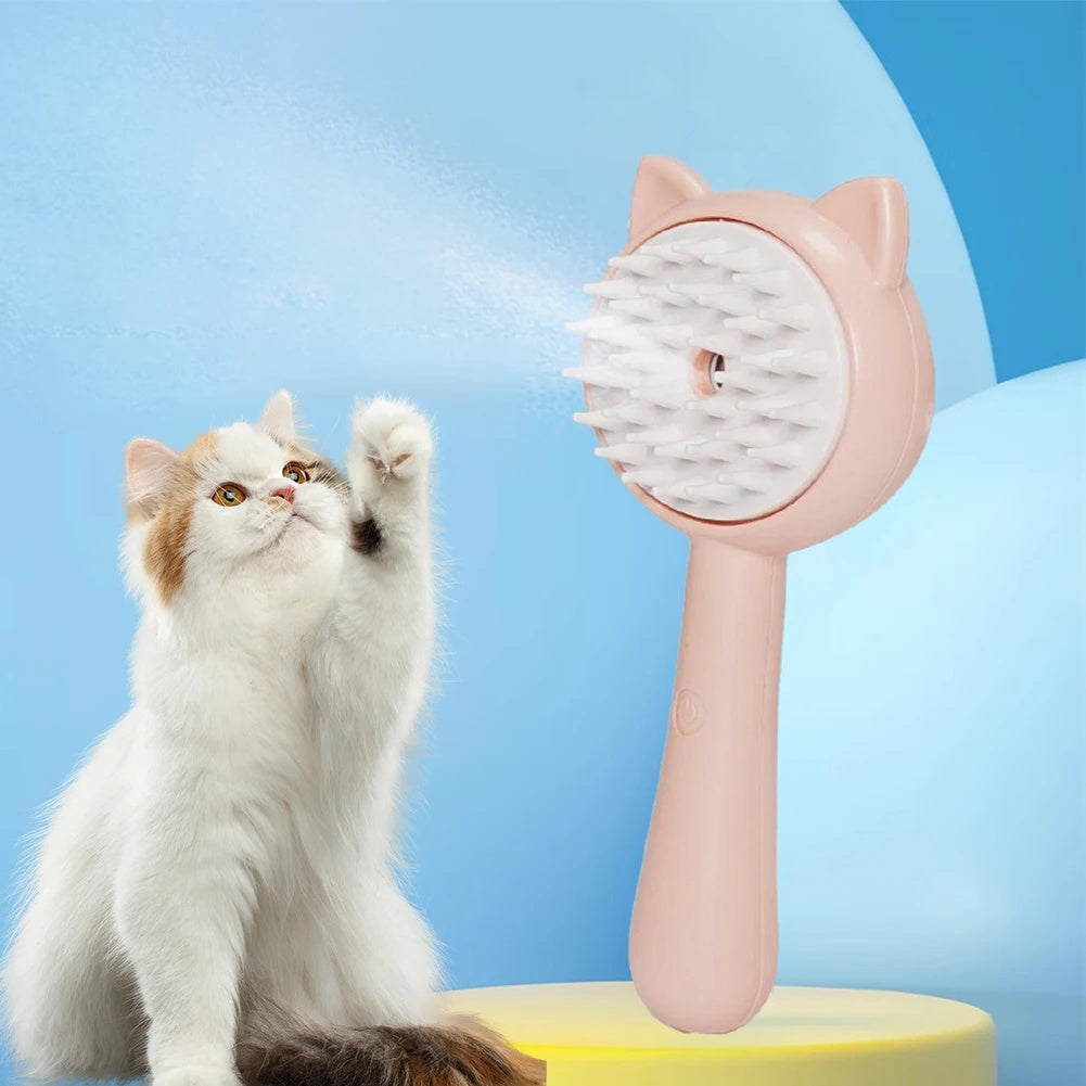 Hair Cleaning Brush With Mist Multifunctional For Pet Grooming