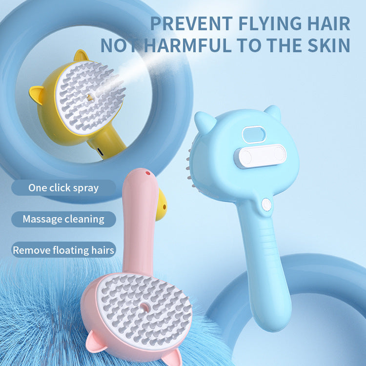 Hair Cleaning Brush With Mist Multifunctional For Pet Grooming